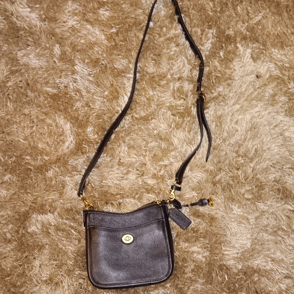 Coach Polished Pebble Leather Chaise Crossbody